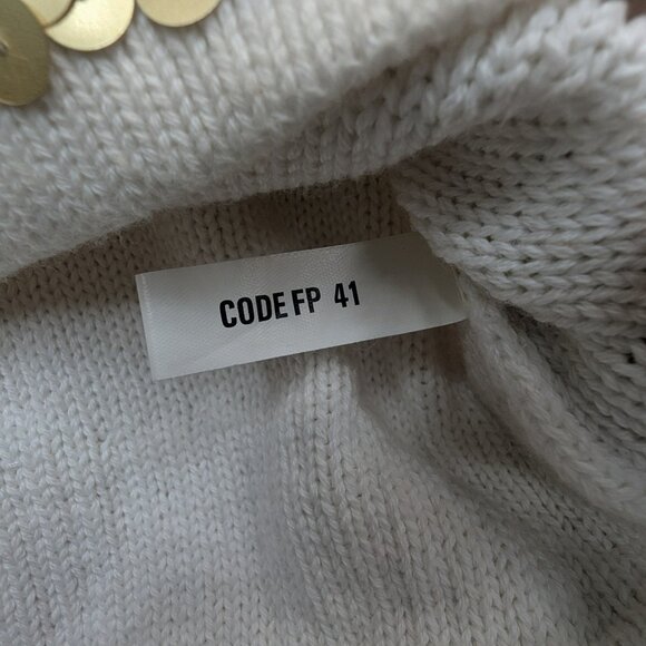 Boston Proper Sequin Striped Sweater Golden Size Medium - Picture 8 of 9